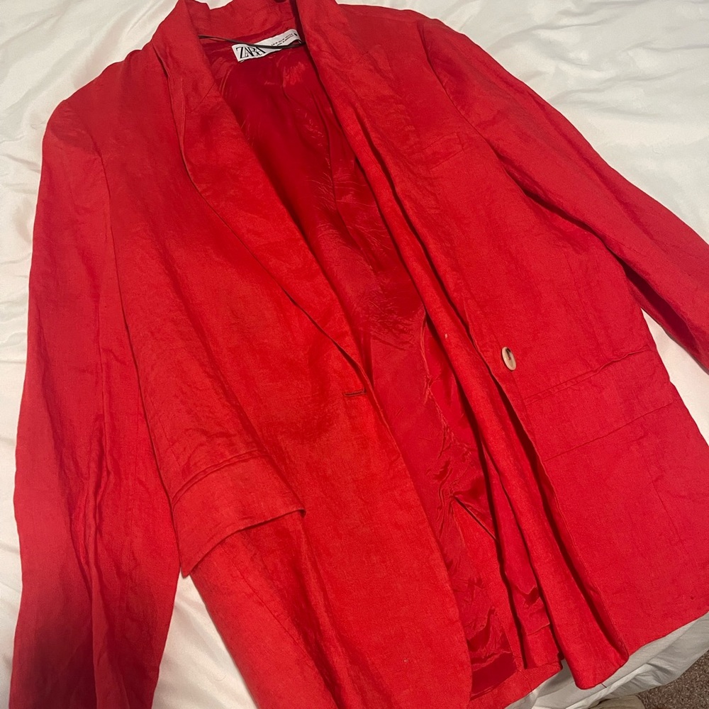 Red Zara Blazer